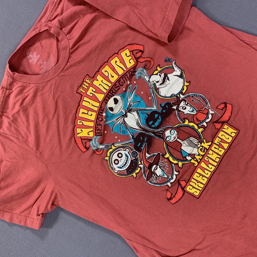 Nightmare Before Christmas‎ Shirt XL Red Jack Skellington Disney Tee